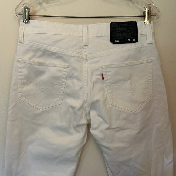Levi's women's white skinny jeans, sz W30 L30 - Picture 7 of 13